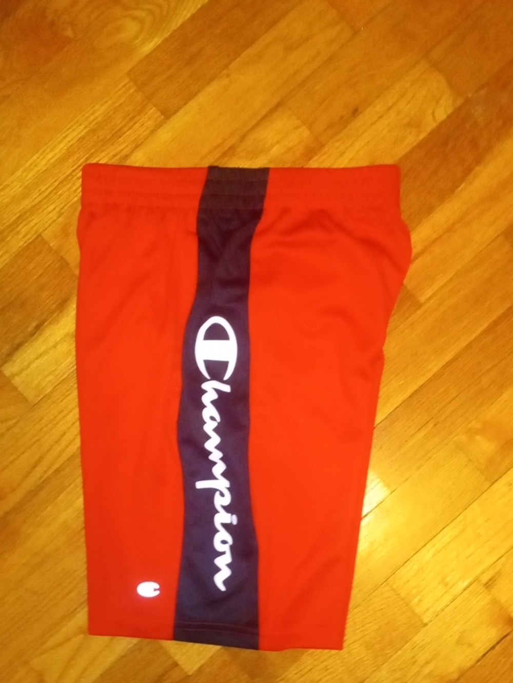 Champion Red Shorts with Navy Center Stripe and Logo boys 14/16